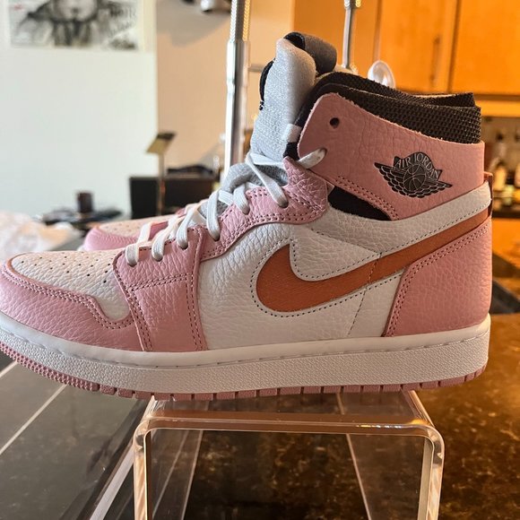 AIR JORDAN WOMEN'S JORDAN 1 HIGH ZOOM 'Pink Glaze' BRAND NEW!!! - Picture 7 of 11